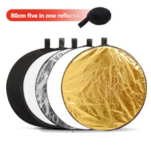 5-in-1 Foldable Round Reflectors for Photography, Fill Light Accessories for Outdoor Photo Shoots and Backdrops