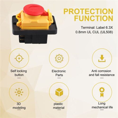 KJD12 Electromagnetic  KJD12 16A 220V Magnetic Waterproof Explosion-Proof with Emergency Stop Button 1