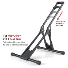 Bike Floor Stand Rack- Indoor Bike Stand Bike Storage Bicycle Parking Rack Fit 20"-29" Mountain Road Bikes (1 Bike Rack)