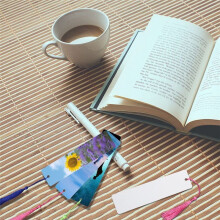 50Pcs Sublimation Bookmark Blank Heat Transfer Aluminum Metal Bookmarks Bulk DIY Bookmarks with Hole and Colorful Tassel