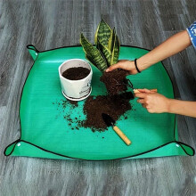 Alfombrilla de Plantación de 150 Cm, Alfombrilla de Cultivo para Jardín, Almohadilla Impermeable para Trasplantar, Maceta Plegable para Plantas de