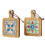 Solid Wood Tile Insulation Pot Mats, Home Retro Placemats, High Temperature Resistant Kitchen Table Mats Coasters C 6