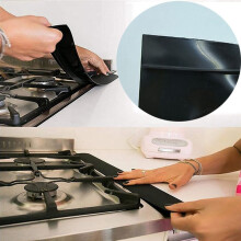Silicone Stove Space Covers, Heat Resistant Oven Space Filler Seals Space Between Stovetop and Counter Grey