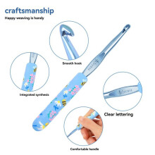 12Pcs Crochet Hooks Kit Crochet Needles Ergonomic Knitting Croche Set for Weave Sewing Needles DIY Tool