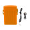 USB Rechargeable Windproof Cigarette Lighter Case 105x83x23mm Orange 2