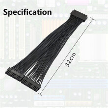 4X Câble Répartiteur de Carte Mère ATX à Double Alimentation 24 Broches, 24 Broches (20 + 4) pour Câble D'Extension de Carte Mère ATX