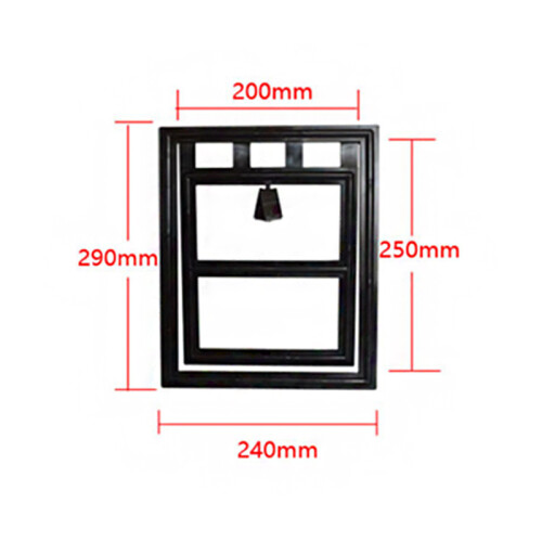 (White) Pet Door Plastic Flap Cat Dog Window Gate 2