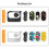 for  Go3 Silicone Case Thumb Camera Sticker Lens Cap Protective Case Lanyard,Set Black 6