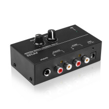 5X Ultra-Compact Phono Preamp PP500 with Bass Treble Balance Volume Adjustment Pre-Amp Turntable Preamplificador US Plug