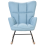 Beliani Rocking Chair OULU Fabric Light Blue 4