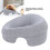 Ergonomic Memory Foam Face Down Pillow, Light Gray, 30cm x 13cm 2
