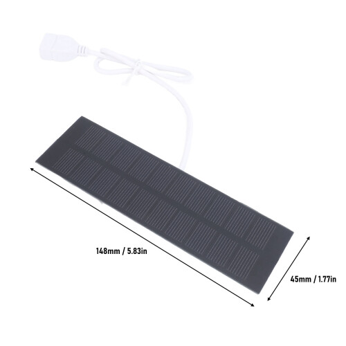 1W Tragbares Solar-Panel-Ladegerät 5V USB Licht Ventilator Outdoor 1