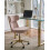 Beliani Desk Chair GRANBY Boucle Pastel Pink 2