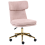 Beliani Desk Chair GRANBY Boucle Pastel Pink 4