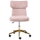 Beliani Desk Chair GRANBY Boucle Pastel Pink 5
