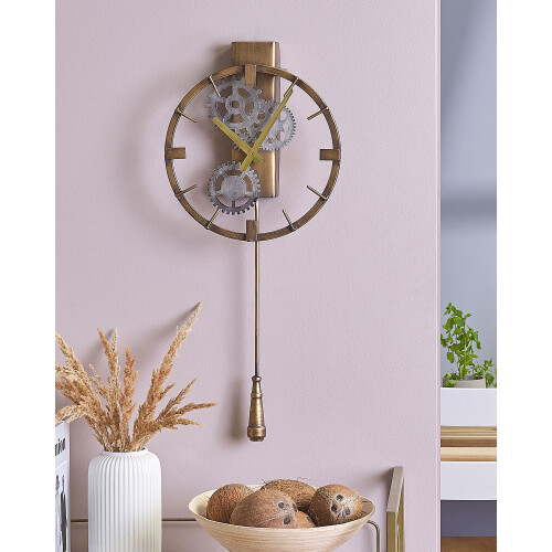Beliani Pendulum clock MARCOTE Metal Gold 1