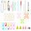 Premium Circular & Straight Knitting Needle Set, 20cm, Multiple Sizes and Bamboo Material 4