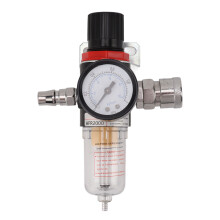 AFR2000 1/4 Inch Aluminum Oil Water Separator with Pressure Gauge for Compressed Air