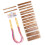 Premium Circular & Straight Knitting Needle Set, 20cm, Multiple Sizes and Bamboo Material 15