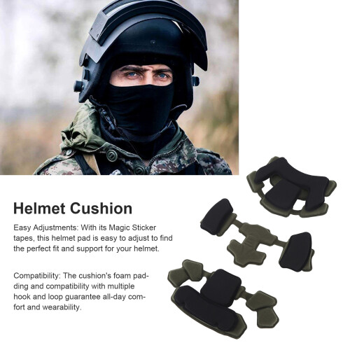OD Green Helmet Padding Kit Foam Cushions Replacement Inner Protective Pads 2