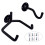 Guitar Wall Mount Hanger 2pcs Metal Bracket for Ukulele and String Instruments Matte Black Space Saving 4