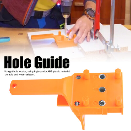 8-Piece Woodworking Drill Hole Locator Set, Adjustable, Orange 2