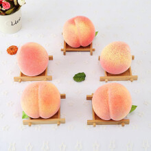 6PCS Artificial Peaches Vivid Foam Fruits for Home & Shop Decor