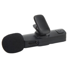 Wireless Lavalier Mic with Noise Reduction, Type-C, 75mAh Battery