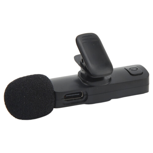 Wireless Lavalier Mic with Noise Reduction, Type-C, 75mAh Battery