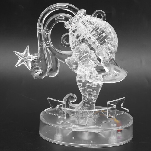 3D Constellation Aquarius Crystal Puzzle with LED Light, 13x14cm 2