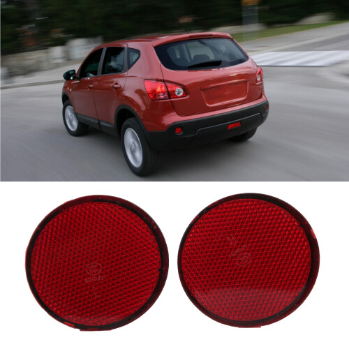 Red Round Reflector for Qashqai 2007-2015