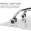 Heavy Duty Chair Mat for Hard Floors, Clear Rectangular 100x100cm, 1.5mm Thick Office Floor Protector 4