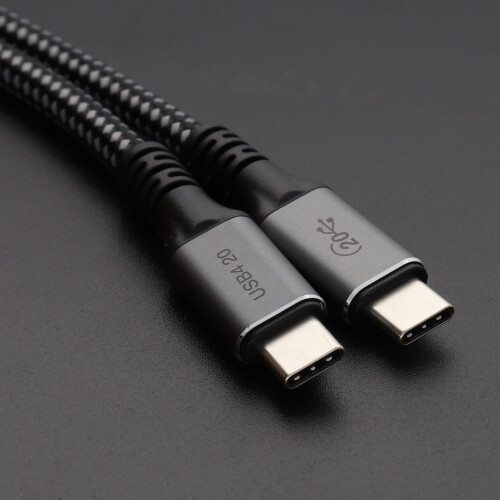 kenable CERTIFIED USB4 20 Type C Cable 20Gbps   95W 4K60Hz USB 4.0 E-Mark Metal Ends 2m 2
