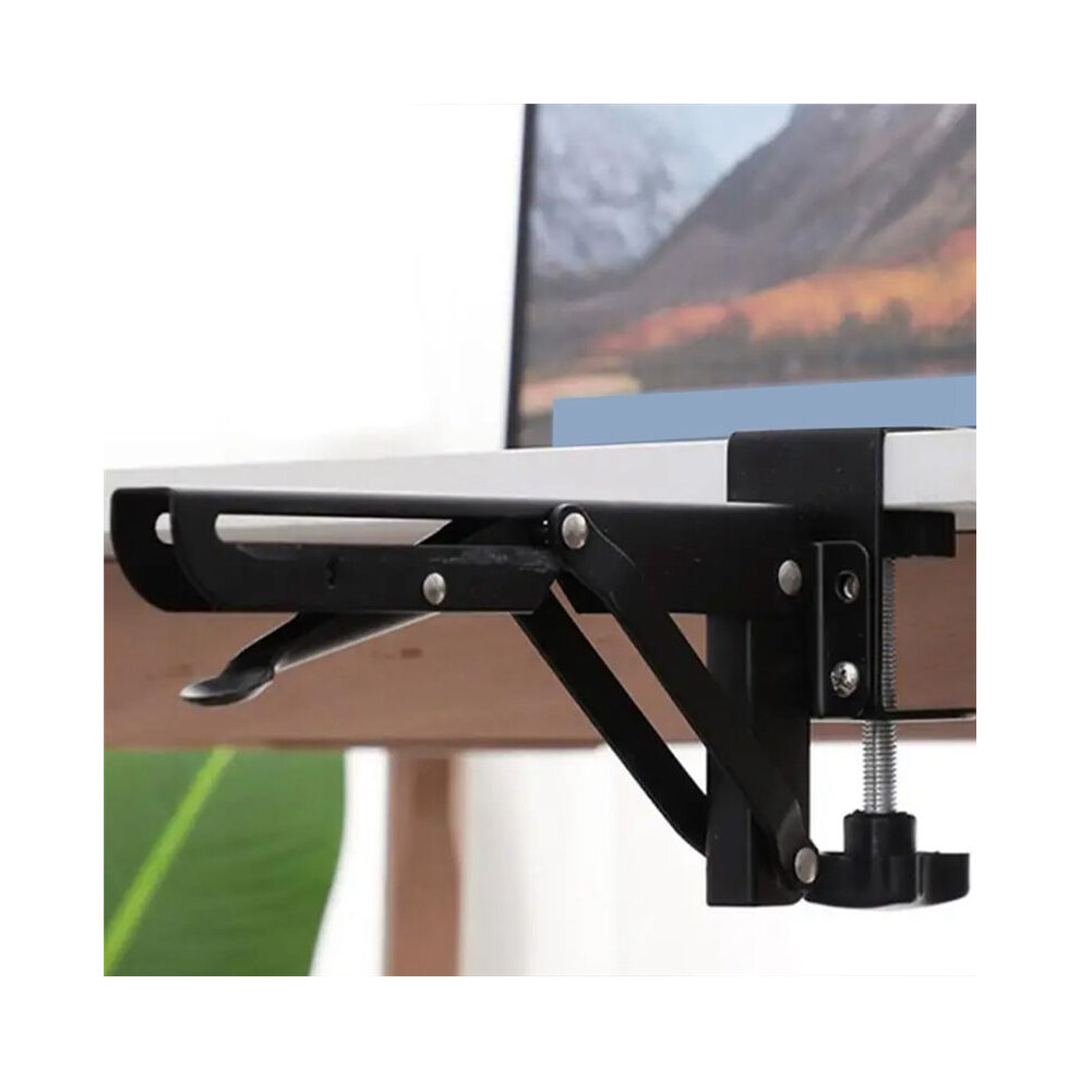 2Pcs Foldable Bracket Computer Keyboard Desk Extender Support Keyboard Arm Stand Folding Desktop For Laptop Monitor 6034089915300