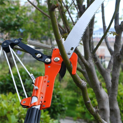 High Altitude Three Pulley Pruning Scissors Tree Pruner Branches Cutter Garden Shears Saw Fruit Pick Cutting Tools 2
