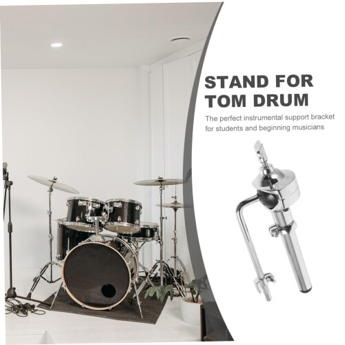 Single Tom Drum Holder with Secure Mounting, Compact Lightweight Design for Drum Kit, Easy Assembly 2