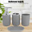 4Pcs Bathroom Kit Plastic Lotion, Rinse Cup, Soap Dish Gray 3