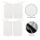 10Pcs Rectangular Reusable TENS Electrode Patches 2.5mm Electrotherapy 4