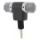 Mini Stereo Wireless Microphone Dual Channel 3.5MM ABS Black 10