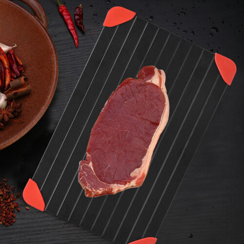 Rectangle Rapid Thaw Plate – Aluminum, Black+Red, 23x16.5cm 2