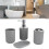 4Pcs Bathroom Kit Plastic Lotion, Rinse Cup, Soap Dish Gray 11