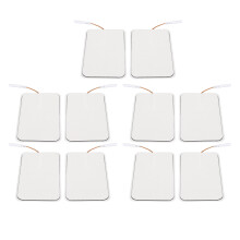 10Pcs Rectangular Reusable Electrode Patches for Electrotherapy Muscle Stimulator