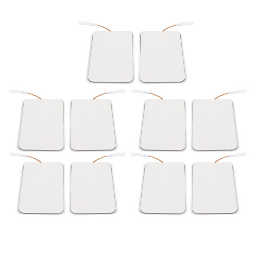 10Pcs Rectangular Reusable Electrode Patches for Electrotherapy Muscle Stimulator