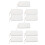 10Pcs Rectangular Reusable TENS Electrode Patches 2.5mm Electrotherapy 14