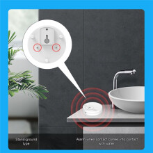 DéTecteur D'Immersion D'Eau DéTecteur de Niveau D'Eau en Veille Ultra Longue, Alarme de Fuite D'Eau Bimode Tactile Murale