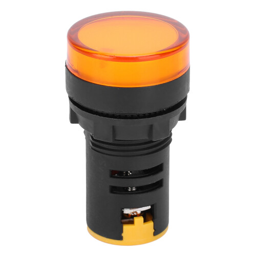 Yellow Signal Lamp LED Indicator Light DC24V Concealed Installation, 22mm 1