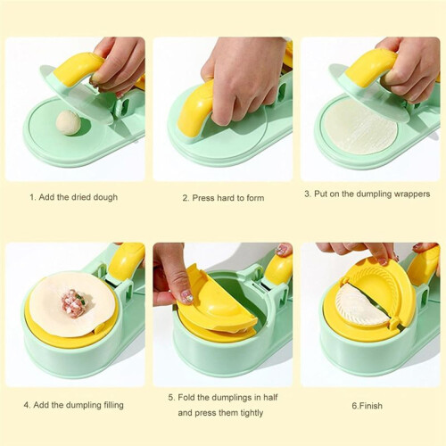 Dumpling Mold, 2pcs Dumpling Maker & Press Mold, Multifunctional Dumpling DIY Making Tool,Convenient Durable Rinseable A 2