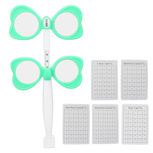 Optischer Flipper Grüner Kunststoff-Flip-Objektiv mit 5 Nahsicht-Testkarten 1