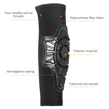 2Pcs Kids Anti-Collision Elbow Guard Soft Protective Gear Black (YM)