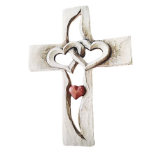 Carved Wooden Cross Wall Hanging23x17cm